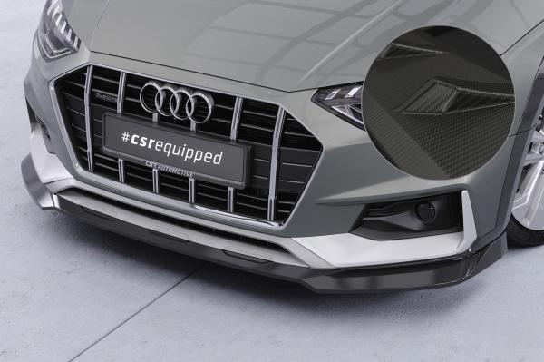 CSR Frontspoiler | Cup-Spoilerlippe mit ABE für Audi A4 B9 (Typ 8W) Allroad CSL783-M Carbon Look matt strukturiert (keine Lackierung erforderlich)