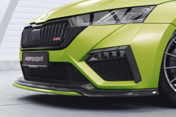 CSR Frontspoiler | Cup-Spoilerlippe mit ABE für Skoda Octavia 4 RS CSL784-L schwarz matt (Lackierung erforderlich)