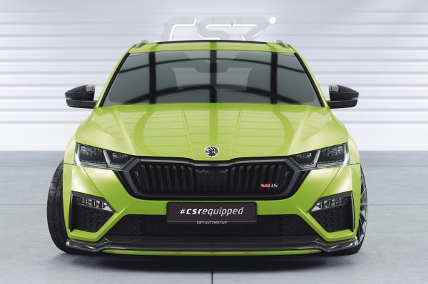 CSR Frontspoiler | Cup-Spoilerlippe mit ABE für Skoda Octavia 4 RS CSL784-L schwarz matt (Lackierung erforderlich)