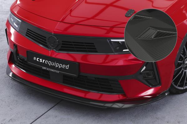 CSR Frontspoiler | Cup-Spoilerlippe mit ABE für Opel Astra L CSL785-M Carbon Look matt strukturiert (keine Lackierung erforderlich)