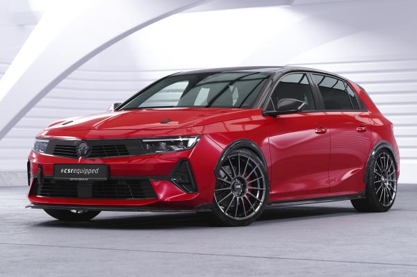 CSR Frontspoiler | Cup-Spoilerlippe mit ABE für Opel Astra L CSL787-G Glossy schwarz glänzend (keine Lackierung erforderlich)