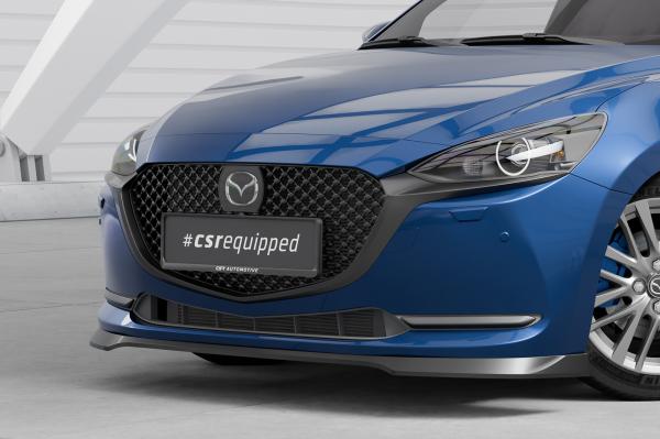 CSR Frontspoiler | Cup-Spoilerlippe mit ABE für Mazda 2 (Typ DJ) CSL789-L schwarz matt (Lackierung erforderlich)