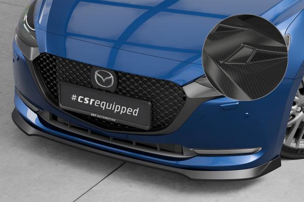 CSR Frontspoiler | Cup-Spoilerlippe mit ABE für Mazda 2 (Typ DJ) CSL789-C Carbon Look Hochglanz (keine Lackierung erforderlich)