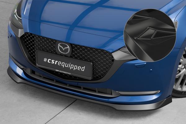 CSR Frontspoiler | Cup-Spoilerlippe mit ABE für Mazda 2 (Typ DJ) CSL789-G Glossy schwarz Hochglanz (keine Lackierung erforderlich)