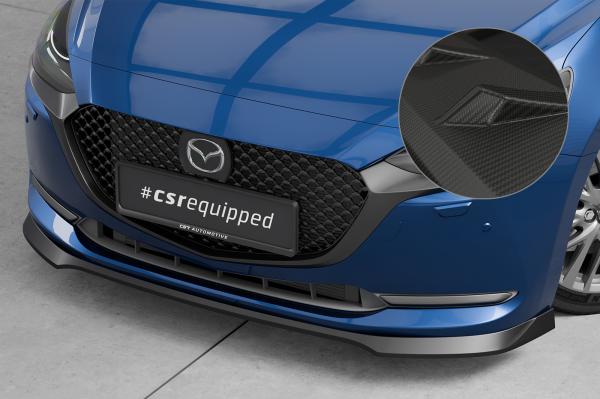 CSR Frontspoiler | Cup-Spoilerlippe mit ABE für Mazda 2 (Typ DJ) CSL789-M Carbon Look matt strukturiert (keine Lackierung erforderlich)