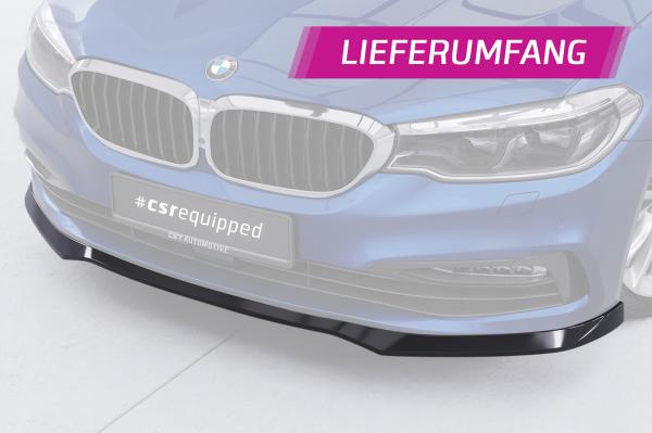 CSR Frontspoiler | Cup-Spoilerlippe mit ABE für BMW 5er G30 / G31 CSL791-L schwarz matt (Lackierung erforderlich)