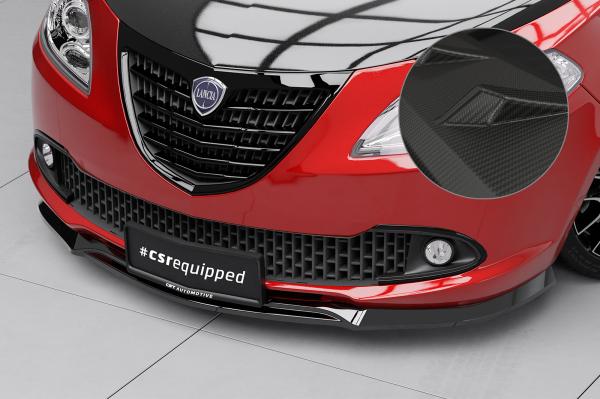 CSR Frontspoiler | Cup-Spoilerlippe mit ABE für Lancia Ypsilon (846) CSL792-M Carbon Look matt strukturiert (keine Lackierung erforderlich)