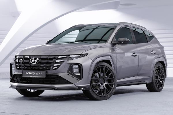 CSR Frontspoiler | Cup-Spoilerlippe mit ABE für Hyundai Tucson 4 (NX4) N-Line CSL795-M Carbon Look matt strukturiert (keine Lackierung erforderlich)