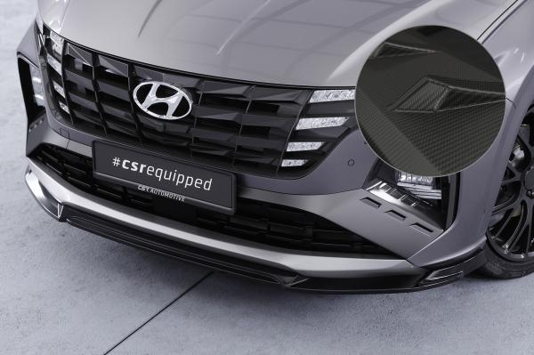 CSR Frontspoiler | Cup-Spoilerlippe mit ABE für Hyundai Tucson 4 (NX4) N-Line CSL795-M Carbon Look matt strukturiert (keine Lackierung erforderlich)