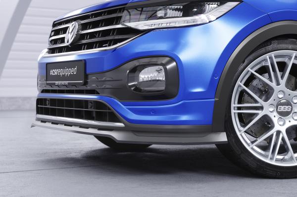 CSR Frontspoiler | Cup-Spoilerlippe mit ABE für VW T-Cross (Typ C1) CSL805-S schwarz matt strukturiert (keine Lackierung erforderlich)
