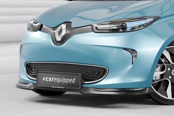 CSR Frontspoiler | Cup-Spoilerlippe mit ABE für Renault Zoe CSL806-L schwarz matt (Lackierung erforderlich)
