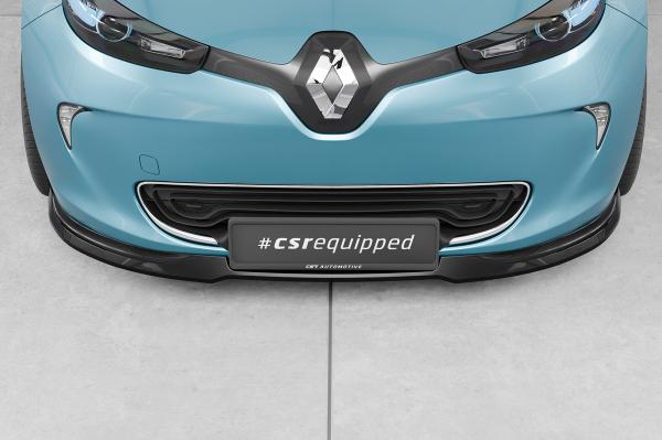 CSR Frontspoiler | Cup-Spoilerlippe mit ABE für Renault Zoe CSL806-L schwarz matt (Lackierung erforderlich)