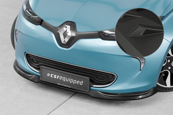 CSR Frontspoiler | Cup-Spoilerlippe mit ABE für Renault Zoe CSL806-M Carbon Look matt strukturiert (keine Lackierung erforderlich)