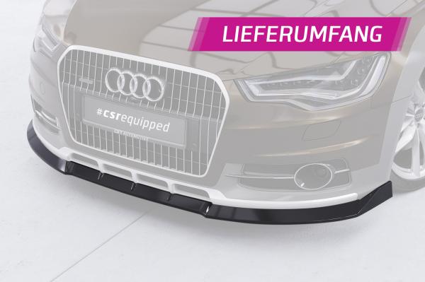 CSR Frontspoiler | Cup-Spoilerlippe mit ABE für Audi A6 C7 (Typ 4G) Allroad CSL809-L Lackierung erforderlich (unlackiert)