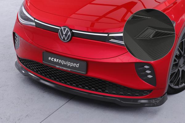 CSR Frontspoiler | Cup-Spoilerlippe mit ABE für VW ID.5 GTX CSL815-M Carbon Look matt strukturiert (keine Lackierung erforderlich)