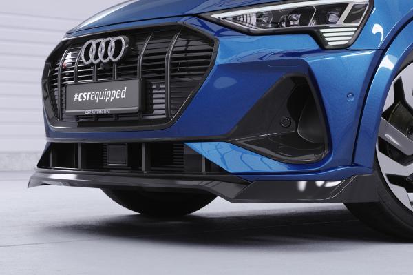 CSR Frontspoiler | Cup-Spoilerlippe mit ABE für Audi e-tron GE CSL817-L schwarz matt (Lackierung erforderlich)