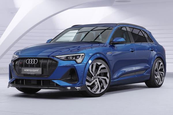 CSR Frontspoiler | Cup-Spoilerlippe mit ABE für Audi e-tron GE CSL817-L schwarz matt (Lackierung erforderlich)