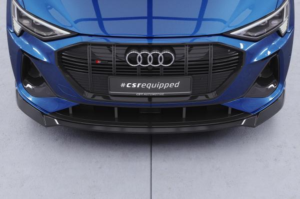 CSR Frontspoiler | Cup-Spoilerlippe mit ABE für Audi e-tron GE CSL817-L schwarz matt (Lackierung erforderlich)