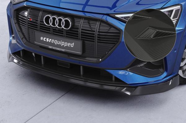 CSR Frontspoiler | Cup-Spoilerlippe mit ABE für Audi e-tron GE CSL817-M Carbon Look matt strukturiert (keine Lackierung erforderlich)