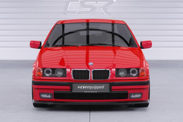 CSR Frontspoiler | Cup-Spoilerlippe mit ABE für BMW 3er E36 Compact CSL818-S schwarz matt strukturiert (keine Lackierung erforderlich)