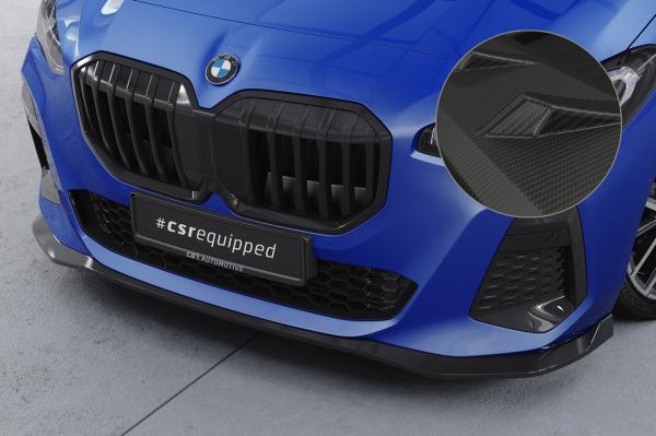 CSR Frontspoiler | Cup-Spoilerlippe mit ABE für BMW 2er U06 Active Tourer CSL821-M Carbon Look matt strukturiert (keine Lackierung erforderlich)