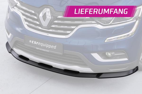 CSR Frontspoiler | Cup-Spoilerlippe mit ABE für Renault Koleos (2. Gen) CSL823-C Carbon Look Hochglanz (keine Lackierung erforderlich)