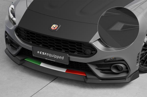 CSR Frontspoiler | Cup-Spoilerlippe mit ABE für Fiat Abarth 124 Spider CSL824-S schwarz matt strukturiert (keine Lackierung erforderlich)