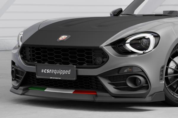 CSR Frontspoiler | Cup-Spoilerlippe mit ABE für Fiat Abarth 124 Spider CSL824-C Carbon Look Hochglanz (keine Lackierung erforderlich)