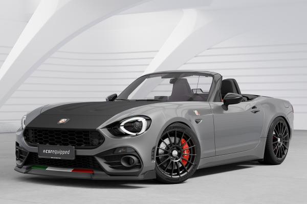 CSR Frontspoiler | Cup-Spoilerlippe mit ABE für Fiat Abarth 124 Spider CSL824-C Carbon Look Hochglanz (keine Lackierung erforderlich)