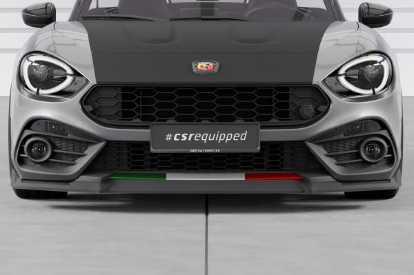 CSR Frontspoiler | Cup-Spoilerlippe mit ABE für Fiat Abarth 124 Spider CSL824-C Carbon Look Hochglanz (keine Lackierung erforderlich)