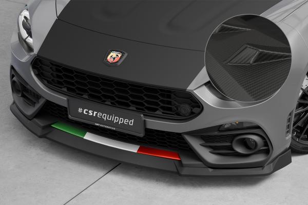 CSR Frontspoiler | Cup-Spoilerlippe mit ABE für Fiat Abarth 124 Spider CSL824-M Carbon Look matt strukturiert (keine Lackierung erforderlich)