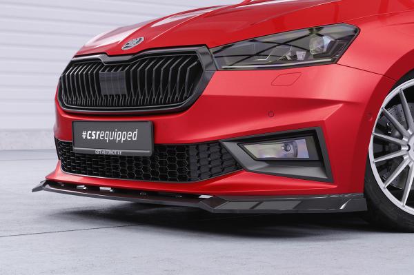 CSR Frontspoiler | Cup-Spoilerlippe mit ABE für Skoda Fabia 4 Monte Carlo CSL829-L schwarz matt (Lackierung erforderlich)