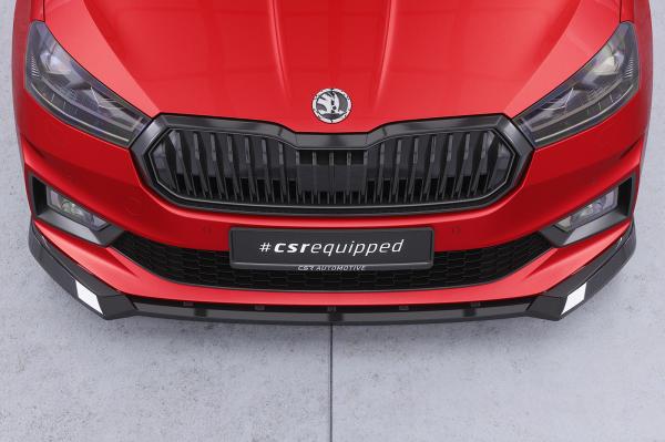 CSR Frontspoiler | Cup-Spoilerlippe mit ABE für Skoda Fabia 4 Monte Carlo CSL829-L schwarz matt (Lackierung erforderlich)