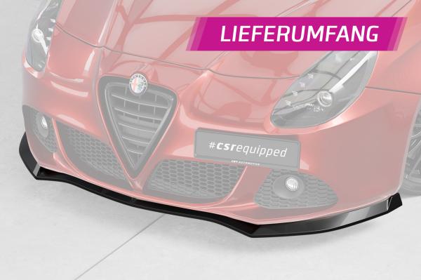 CSR Frontspoiler | Cup-Spoilerlippe mit ABE für Alfa Romeo Giulietta (Typ 940) CSL834-L schwarz matt (Lackierung erforderlich)