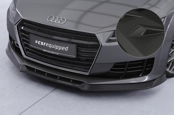 CSR Frontspoiler | Cup-Spoilerlippe mit ABE für Audi TT FV/8S CSL835-M Carbon Look matt strukturiert (keine Lackierung erforderlich)