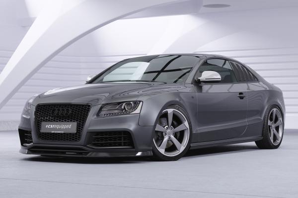 CSR Frontspoiler | Cup-Spoilerlippe mit ABE für Audi RS5 (8T) CSL837-G Glossy schwarz Hochglanz (keine Lackierung erforderlich)