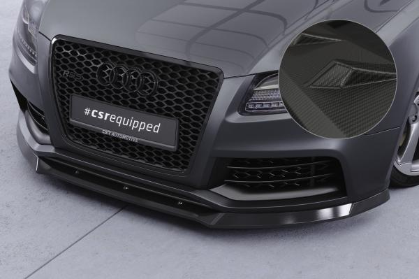CSR Frontspoiler | Cup-Spoilerlippe mit ABE für Audi RS5 (8T) CSL837-M Carbon Look matt strukturiert (keine Lackierung erforderlich)