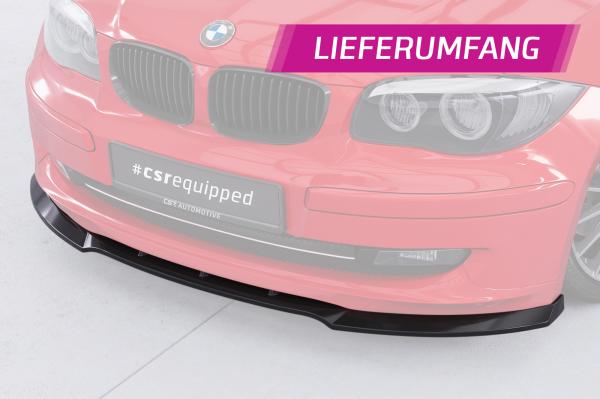 CSR Frontspoiler | Cup-Spoilerlippe mit ABE für BMW 1er E81 / E87 CSL841-L schwarz matt (Lackierung erforderlich)