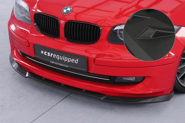 CSR Frontspoiler | Cup-Spoilerlippe mit ABE für BMW 1er E81 / E87 CSL841-M Carbon Look matt strukturiert (keine Lackierung erforderlich)