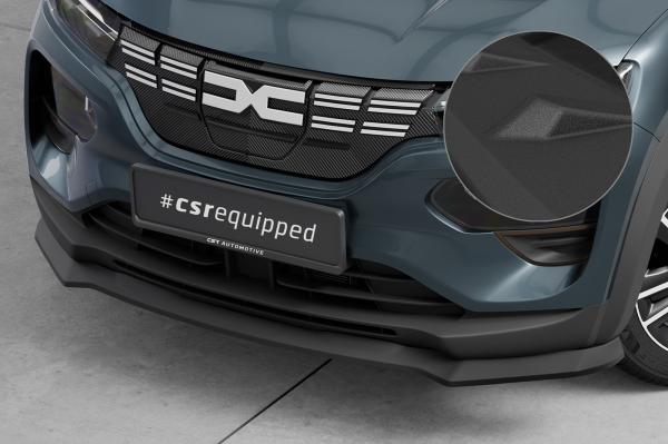 CSR Frontspoiler | Cup-Spoilerlippe mit ABE für Dacia Spring Electric CSL843-S schwarz matt strukturiert (keine Lackierung erforderlich)