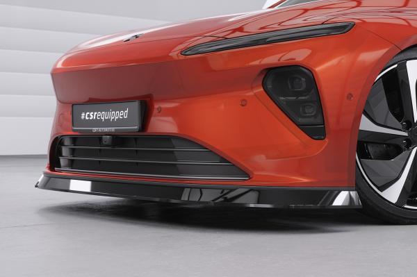 CSR Frontspoiler | Cup-Spoilerlippe mit ABE für Nio ET7 CSL847-C Carbon Look Hochglanz (keine Lackierung erforderlich)