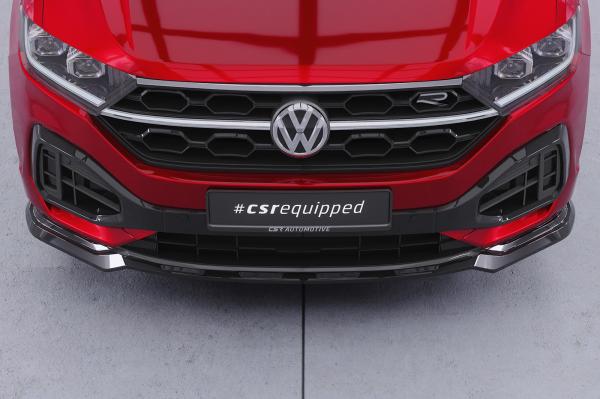 CSR Frontspoiler | Cup-Spoilerlippe mit ABE für VW T-Roc (A1) R-Line CSL851-L Lackierung erforderlich (schwarz matt)
