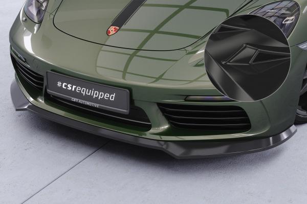 CSR Frontspoiler | Cup-Spoilerlippe mit ABE für Porsche 718 Boxster 982 / 718 Cayman 982 CSL853-G Glossy schwarz glänzend (keine Lackierung erforderlich)