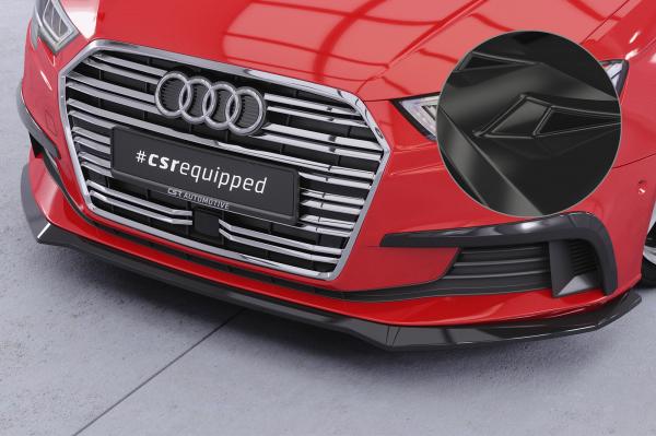CSR Frontspoiler | Cup-Spoilerlippe mit ABE für Audi A3 8V CSL857-G Glossy schwarz Hochglanz (keine Lackierung erforderlich)