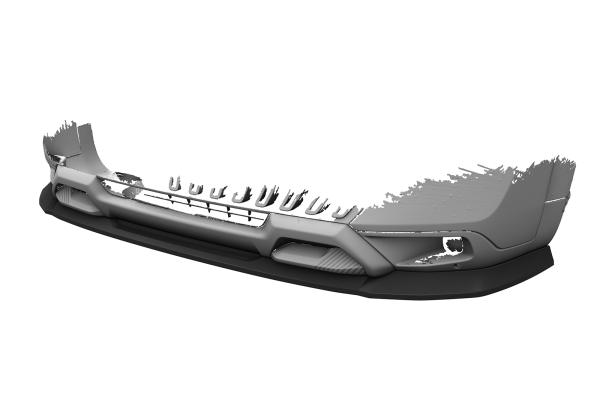 CSR Frontspoiler | Cup-Spoilerlippe mit ABE für Citroen C3 Aircross 2 CSL859-L schwarz matt (Lackierung erforderlich)