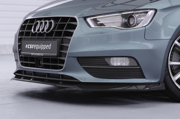 CSR Frontspoiler | Cup-Spoilerlippe mit ABE für Audi A3 8V CSL870-G Glossy schwarz Hochglanz (keine Lackierung erforderlich)
