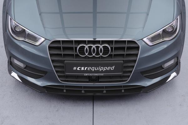 CSR Frontspoiler | Cup-Spoilerlippe mit ABE für Audi A3 8V CSL870-G Glossy schwarz Hochglanz (keine Lackierung erforderlich)