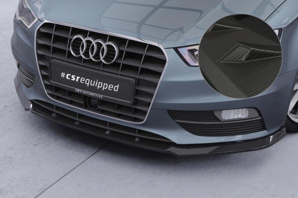 CSR Frontspoiler | Cup-Spoilerlippe mit ABE für Audi A3 8V CSL870-M Carbon Look matt strukturiert (keine Lackierung erforderlich)