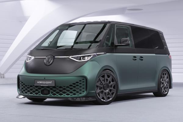 CSR Frontspoiler | Cup-Spoilerlippe mit ABE für VW ID. Buzz CSL875-G Glossy schwarz Hochglanz (keine Lackierung erforderlich)