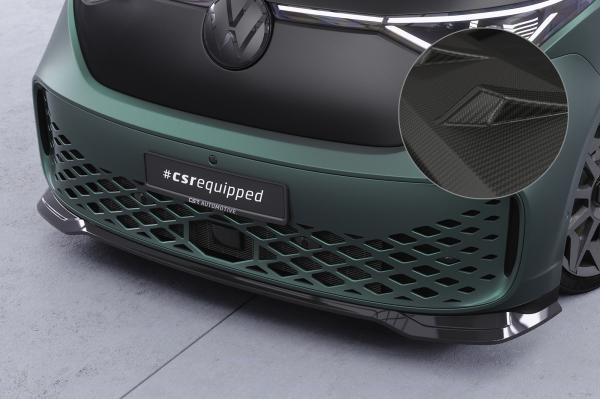 CSR Frontspoiler | Cup-Spoilerlippe mit ABE für VW ID. Buzz CSL875-M Carbon Look matt strukturiert (keine Lackierung erforderlich)